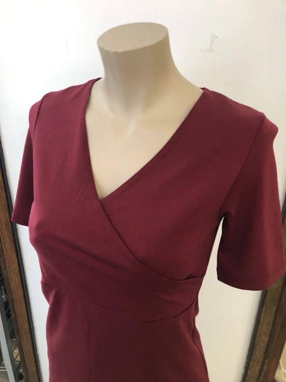 Dámské celoroční MERINO/LYCRA tričko s křížením ZM Basic, KR - Javor