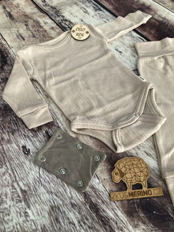 Rostoucí celoroční MERINO komplet Lambio, DR - Pískové žebro*