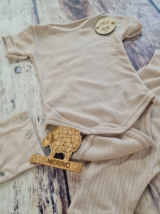 Rostoucí celoroční MERINO komplet Lambio, KR - Pískové žebro*