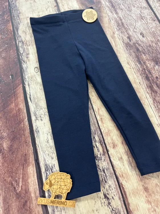 Dětské zimní MERINO legíny ZM Basic - Tmavě modré