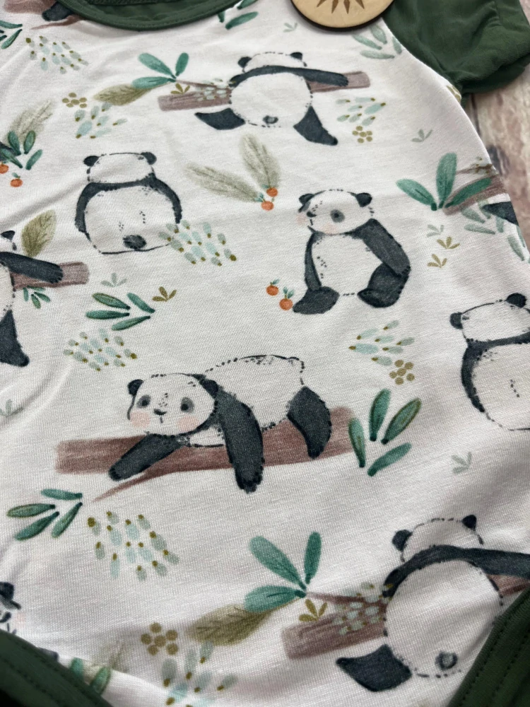 Rostoucí bambusové body Lambio, KR - Pandy/zelená