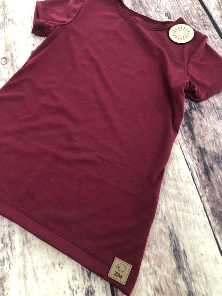 Letní junior MERINO tričko ZM Basic, KR - Javor