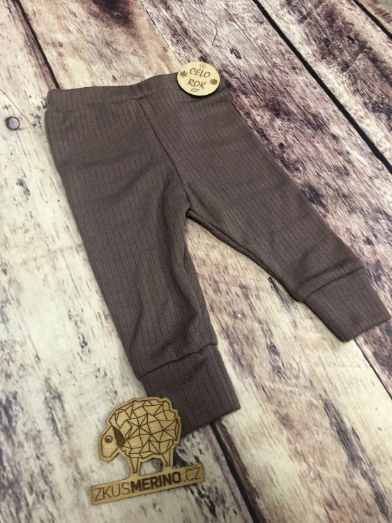 Dětské merino legíny ZM Basic - Zinek žebro
