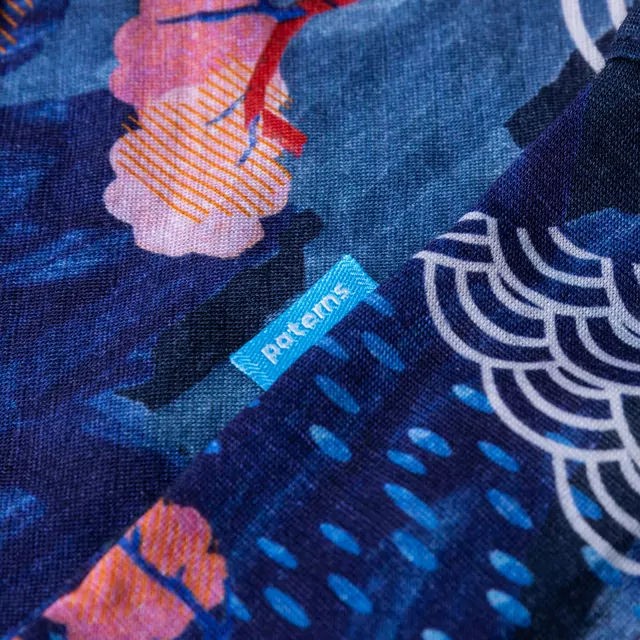 Dámské merino tričko Paterns V, krátký rukáv - Tengoku