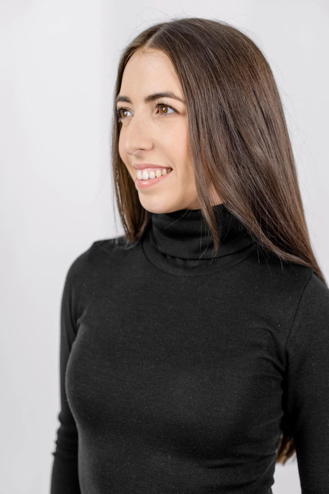 Dámský merino/hedvábí rolák Engel - Černý