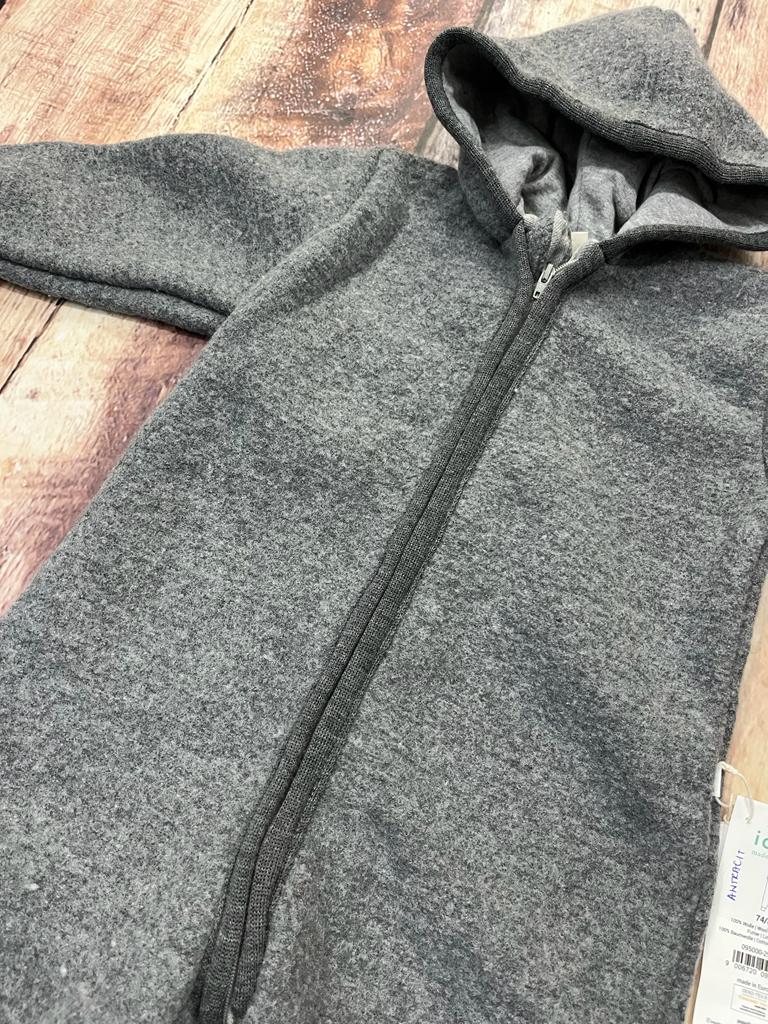 OVERAL IOBIO vařená vlna - antracit