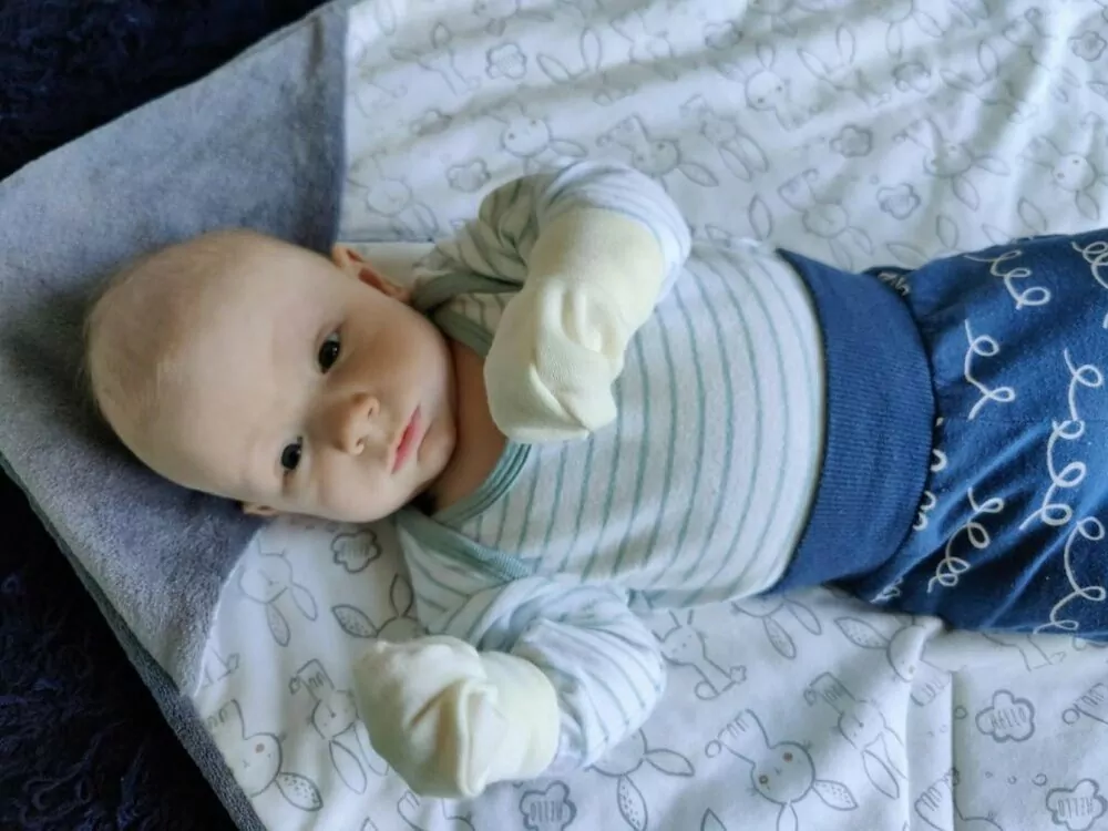 Merino rukavičky 0-3 měsíce - přírodní