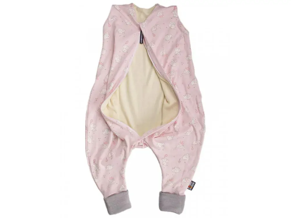 MERINO SPACÍ PYTEL S NOŽIČKAMI - SLON růžový