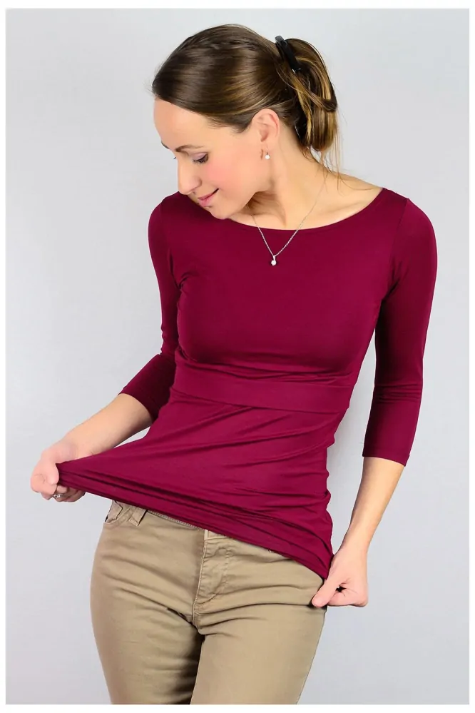 Kojicí tričko Cindy modal - WINE