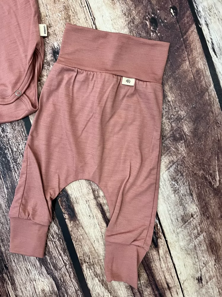 Rostoucí letní MERINO komplet Lambio, KR - Dusty Rose