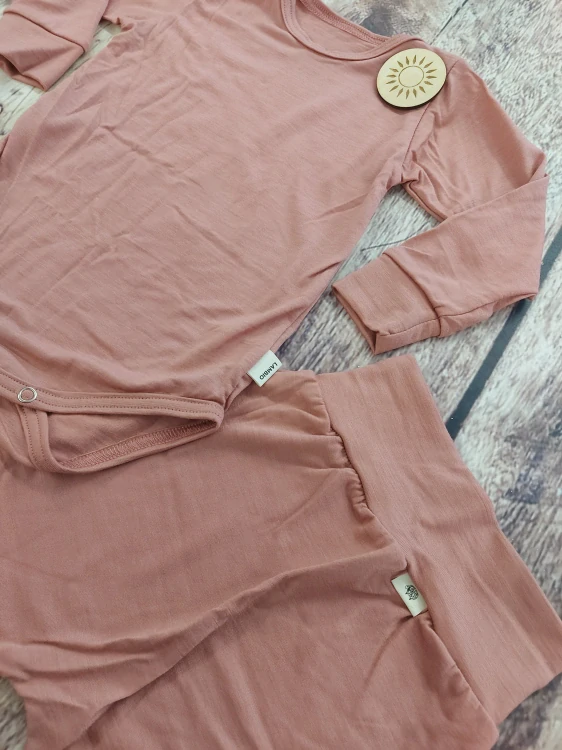 Rostoucí letní MERINO komplet Lambio, DR - Dusty Rose