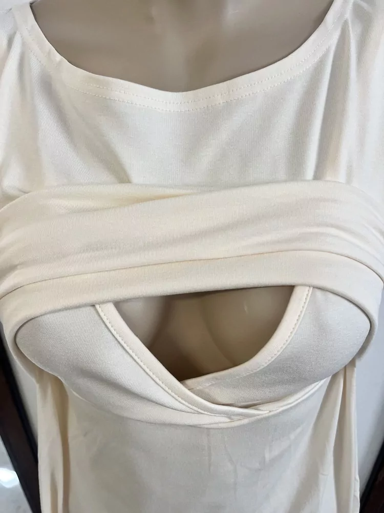 Kojicí šaty Amalie modal - CREAM