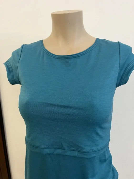 Dámské letní MERINO kojící tričko ZM Basic, KR - Petrol