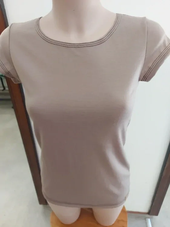 Dámské letní MERINO tričko ZM Basic, KR - Moka