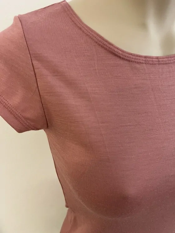 Dámské letní MERINO tričko ZM Basic, KR - Dusty rose 