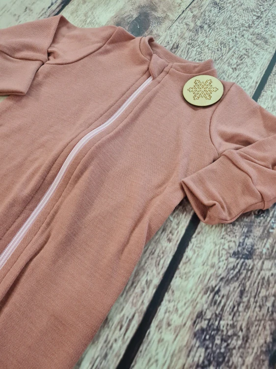 Rostoucí zimní MERINO overal Lambio, DR - Dusty rose