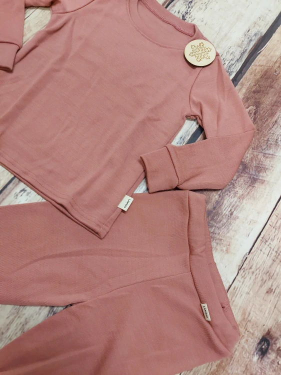 Zimní MERINO komplet / pyžamo Lambio - Dusty rose*