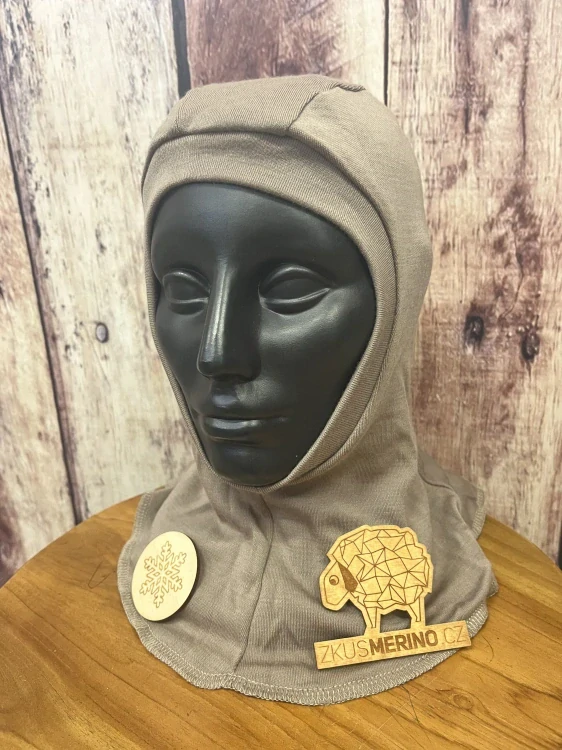 Zimní dvouvrstvá MERINO kukla Lambio - Javor/oříšek