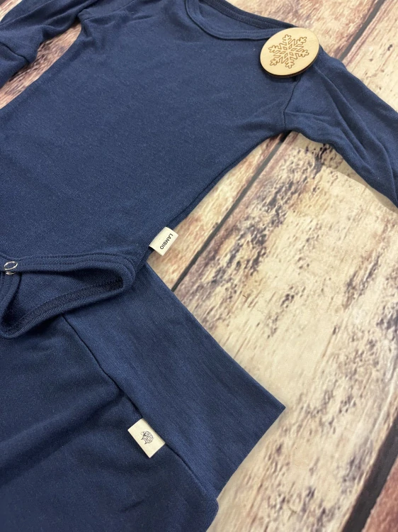 Rostoucí zimní MERINO komplet Lambio, DR - Navy