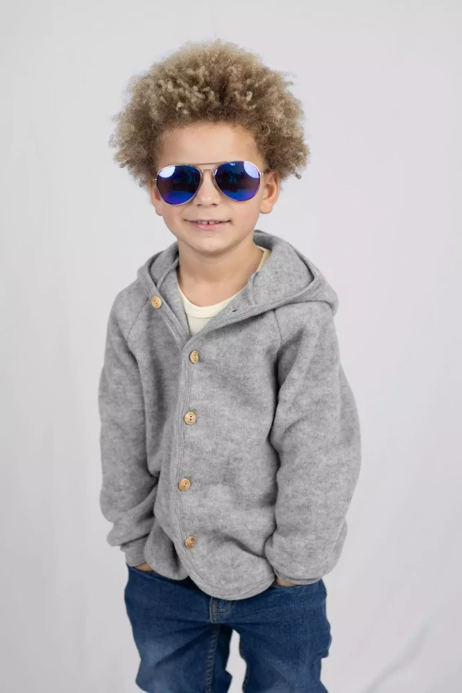 Merino mikina Engel - Šedý melír