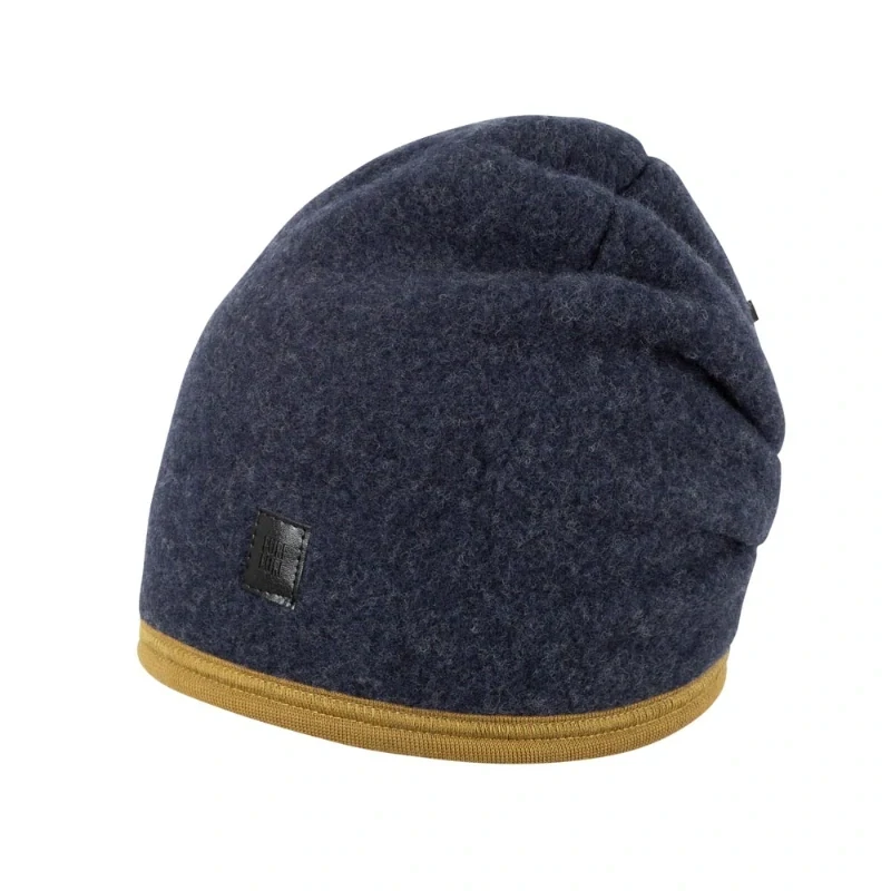Merino-fleece čepice Beanie Pure Pure - Dark denim