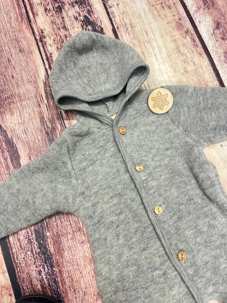 Merino fleece overal Engel - Šedý melír