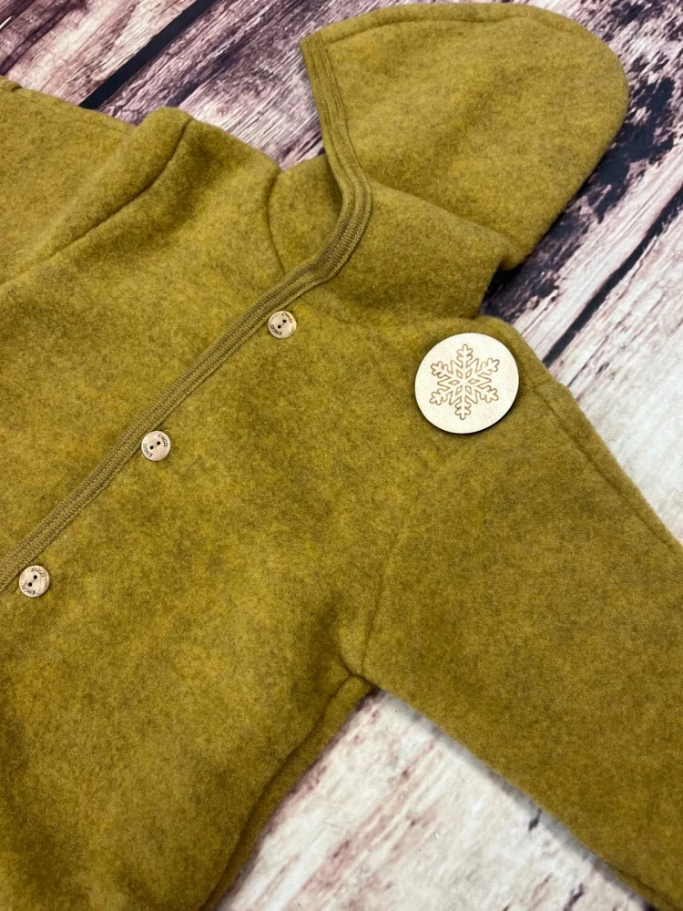 Merino fleece overal Engel - Šafrán