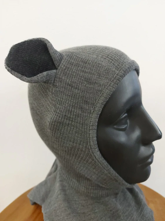 Merino kukla s oušky Teddy ManyMonths - Elephant Grey