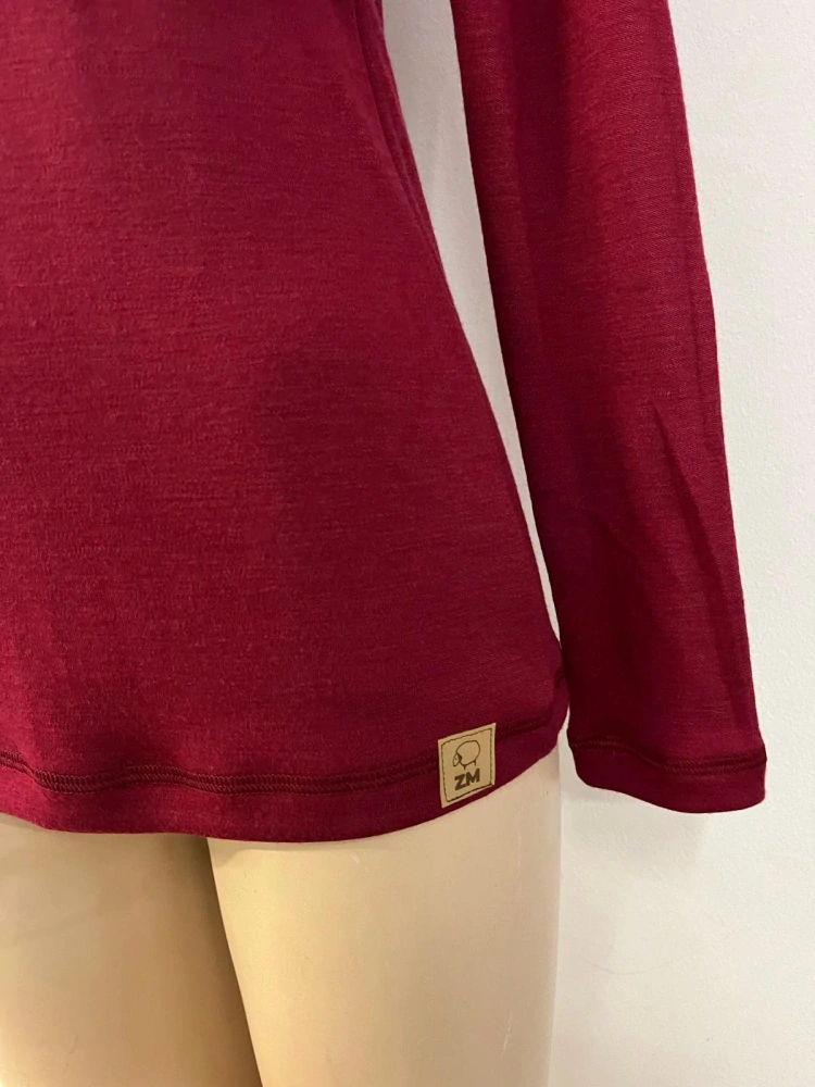 Dámské zimní MERINO kojící tričko ZM Basic, DR - Javor
