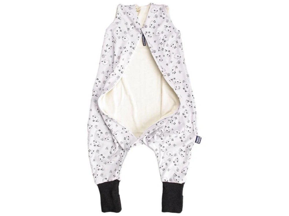 MERINO SPACÍ PYTEL S NOŽIČKAMI - OVEČKY šedé