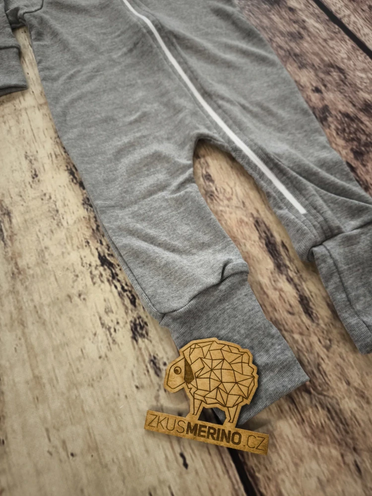 Rostoucí celoroční MERINO overal Lambio, DR - Šedý melír