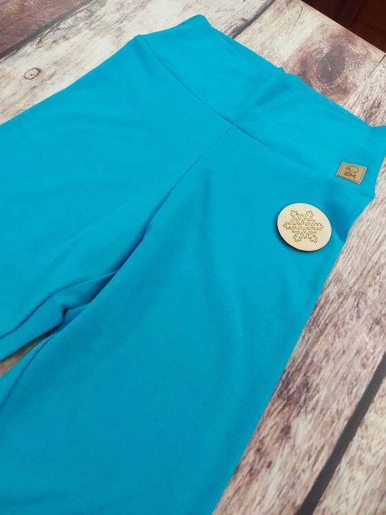 Dámské zimní merino legíny ZM basic - Tyrkys