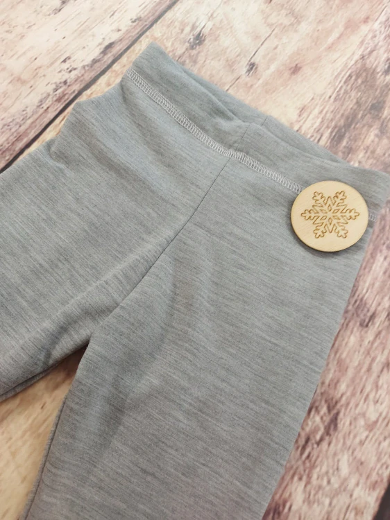 Dětské zimní MERINO legíny ZM Basic - šedé