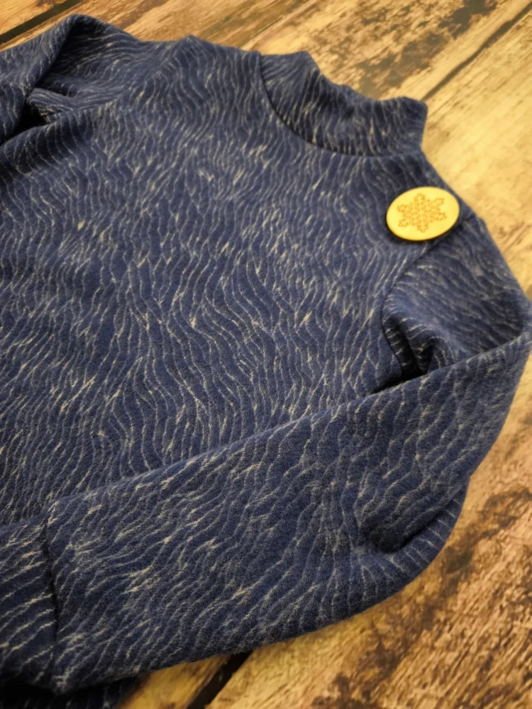 Junior Mikina merino fleece se stojáčkem ZM basic - Modré duny