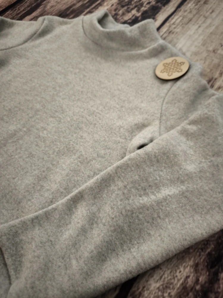 Junior Mikina merino fleece se stojáčkem ZM basic - Popelavá