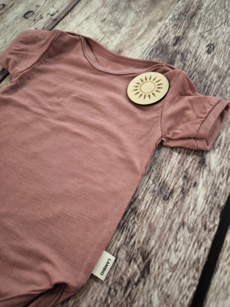 Rostoucí letní MERINO body Lambio, KR - dusty rose*