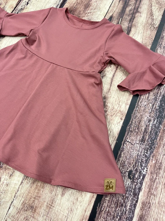 Dívčí BAMBUSOVÉ šaty ZM Basic - Deco rose