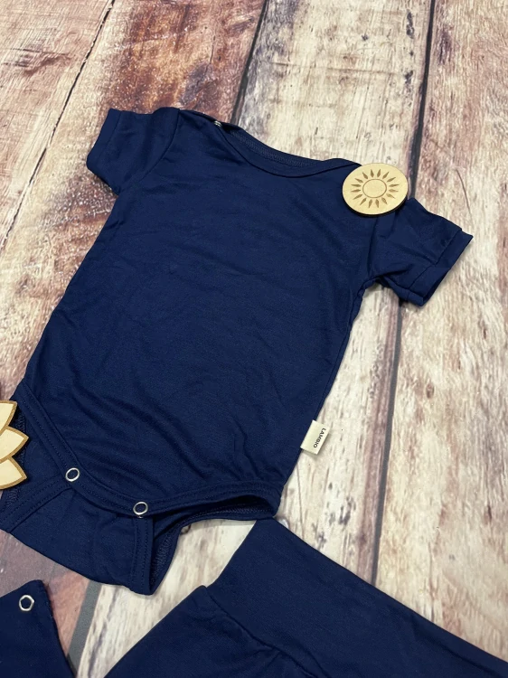 Rostoucí BAMBUSOVÝ komplet Lambio, KR - Tmavě modrý