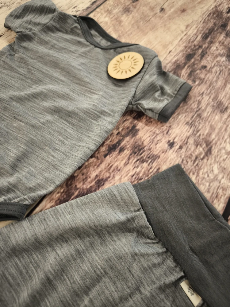 Rostoucí letní MERINO komplet Lambio, KR - Šedý melír*