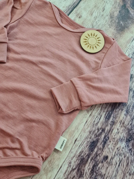 Rostoucí letní MERINO body Lambio, DR - Dusty rose*