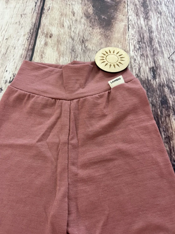 Letní MERINO capri kraťasy Lambio - Dusty rose