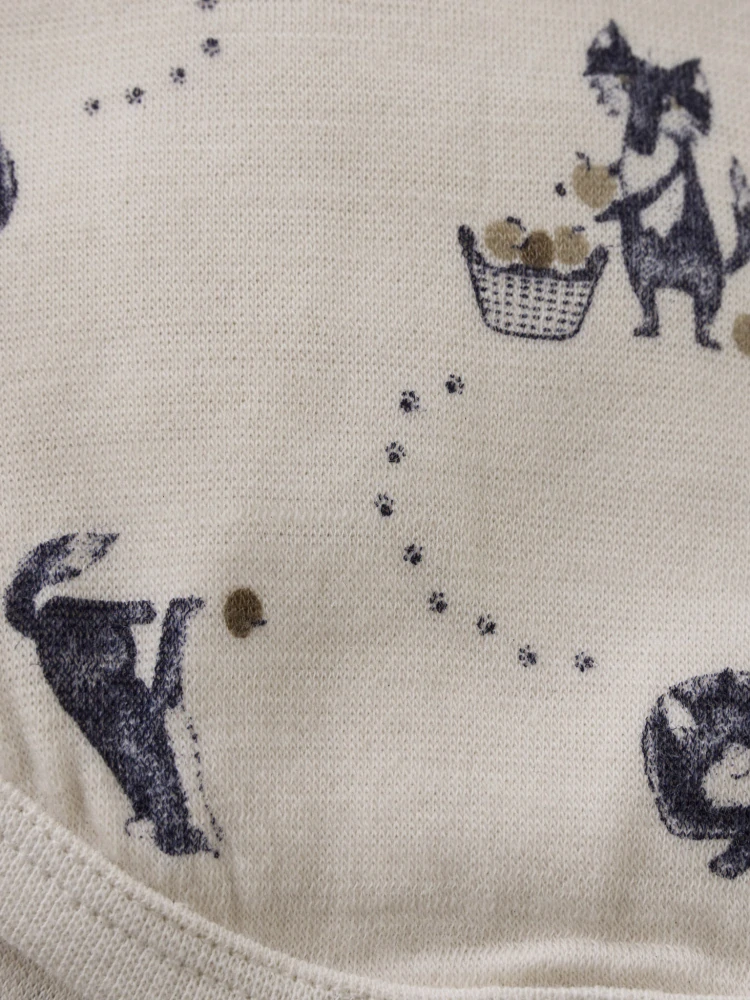 Celoroční merino/viskóza body CeLaVi, DR - Celopotisk - Night Sky - Zvířátka na béžové