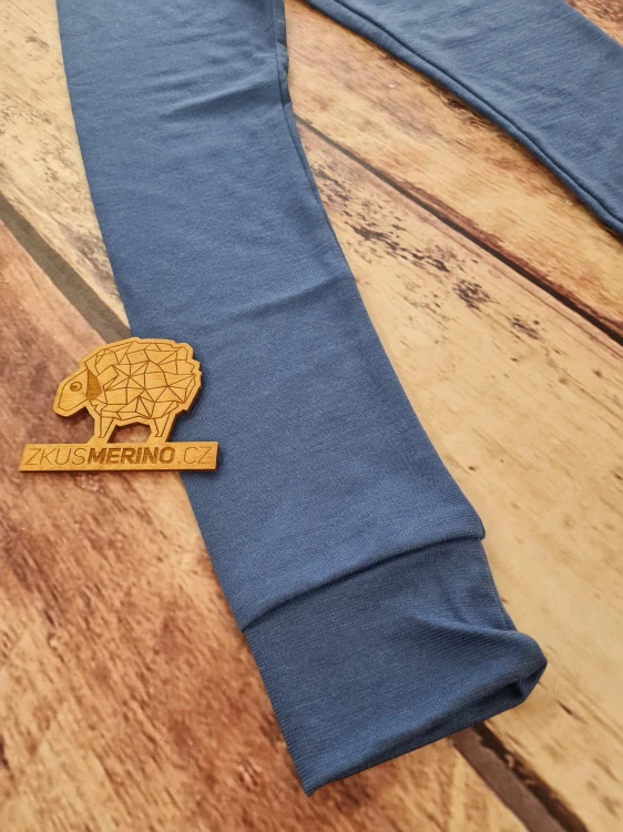 Celoroční junior MERINO leginy ZM Basic - Modré