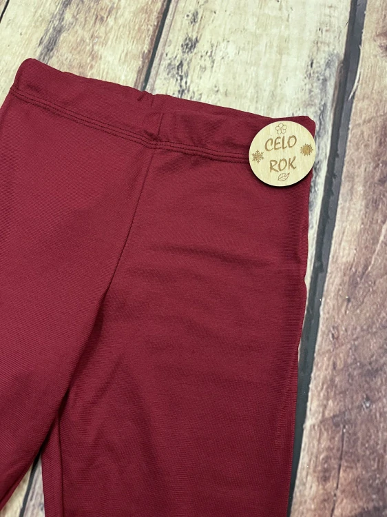 Celoroční junior MERINO leginy ZM Basic - Javor