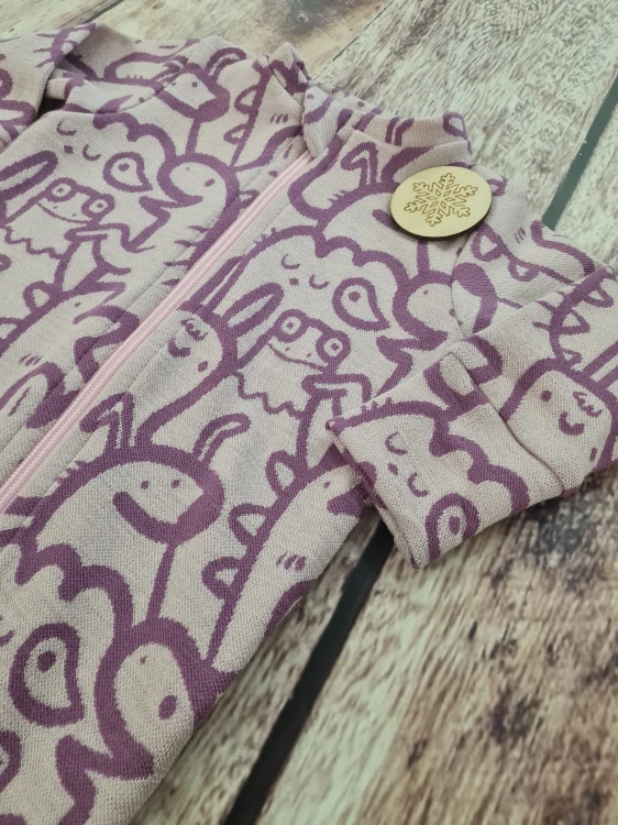 Rostoucí zimní MERINO overal Lambio, DR - Postavičky Mauve