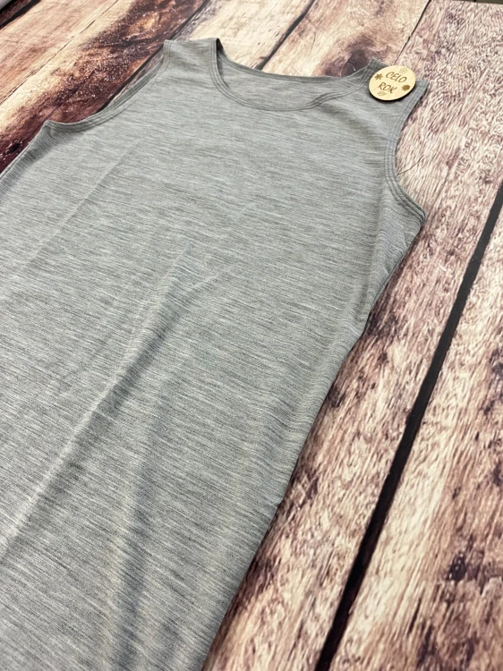 Pánské MERINO/LYCRA tílko ZM Basic - Šedé melé