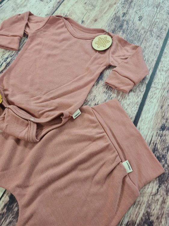 Rostoucí zimní MERINO komplet Lambio, DR - Dusty rose*