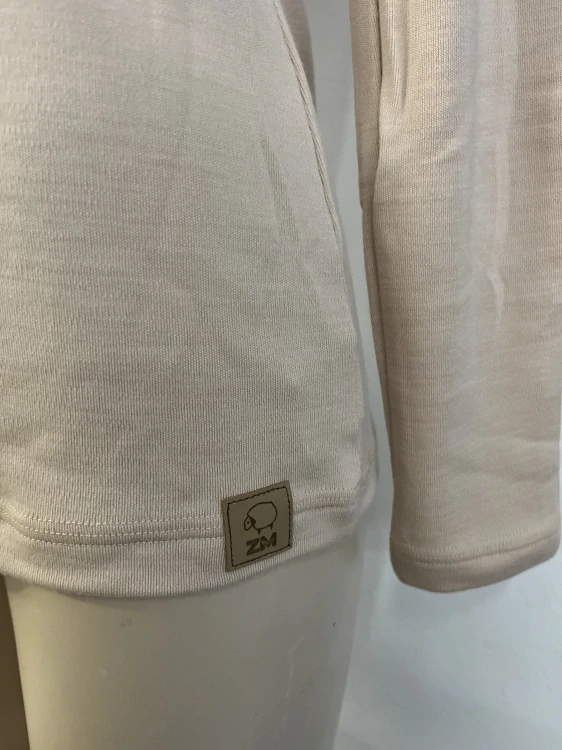 Dámské zimní MERINO tričko ZM Basic, DR - Pískové
