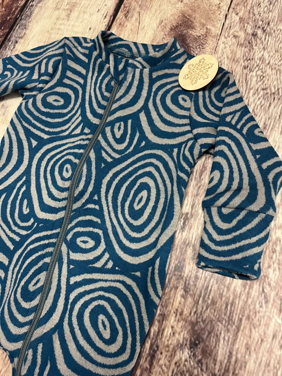 Rostoucí zimní MERINO overal Lambio, DR - Kolečka petrol