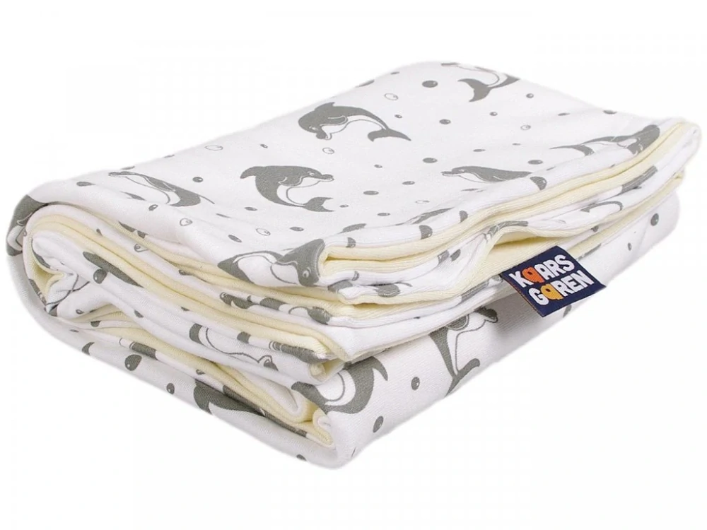 Dětská merino deka bio delfín šedá
